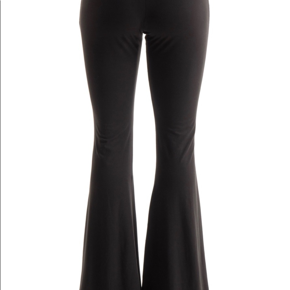 BRUSHED JERSEY BELL BOTTOM PANTS (PLUS) - Picture 5 of 8